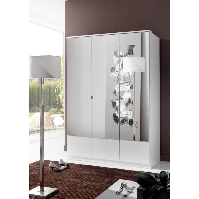 Inagu White 3 Door Mirrored Wardrobe | Classic Design with a Modern Touch | Furco