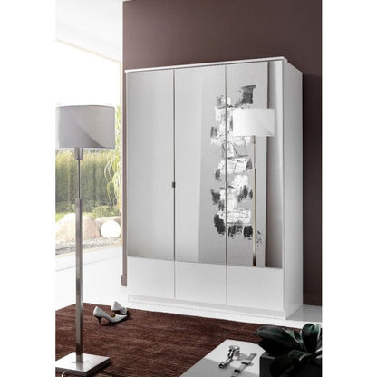 Inagu White 3 Door Mirrored Wardrobe | Classic Design with a Modern Touch | Furco