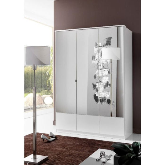 Inagu White 3 Door Mirrored Wardrobe | Classic Design with a Modern Touch | Furco