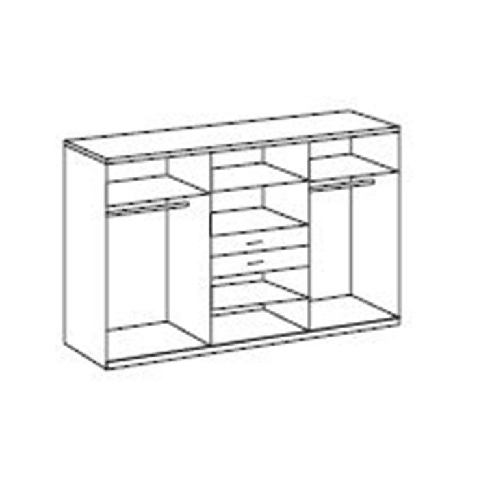 Odense 6 Door Mirrored Wardrobe | White & Planked Oak | Spacious & Stylish | Furco