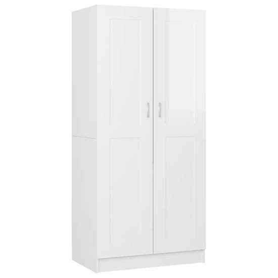 Inara High Gloss Wardrobe With 2 Doors In White