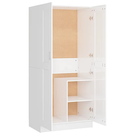 Inara High Gloss Wardrobe With 2 Doors In White