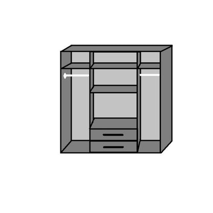 Dewi White 4 Door 2 Drawer Mirrored Wardrobe | Contemporary Storage | Furco