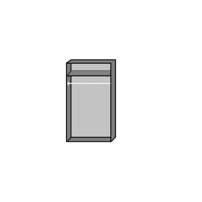 Gema 2 Door Wardrobe in Oak & White Gloss | Contemporary Contrast | Furco