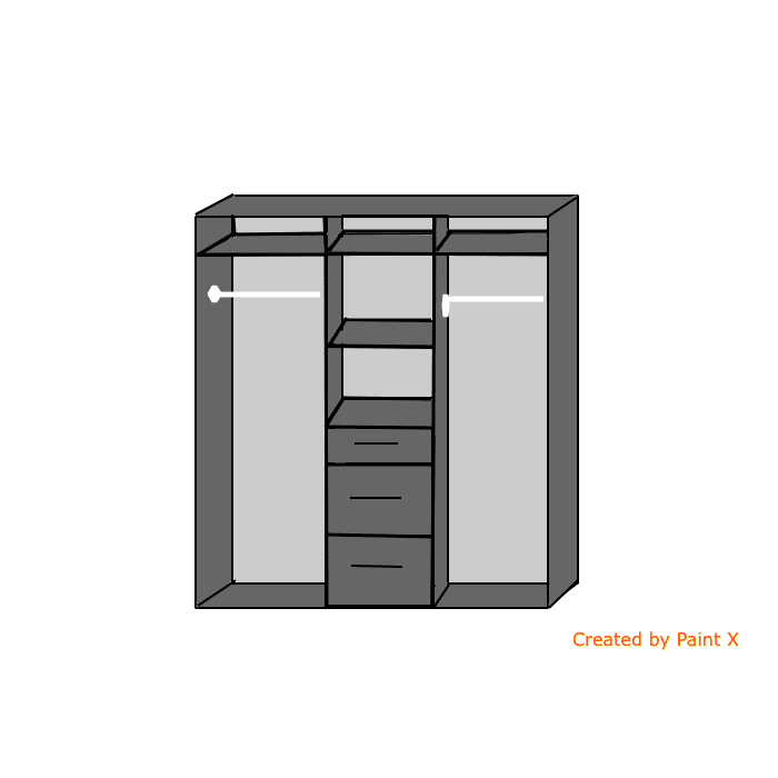 Clappen White Gloss 3 Door 3 Drawer Mirrored Wardrobe | High-Shine Organization | Furco