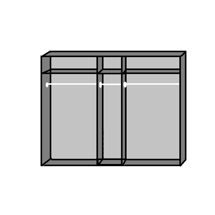 Divac 5 Door Mirrored Wardrobe | White Finish | Luxurious Space | Furco