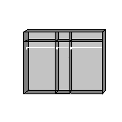 Divac 5 Door Mirrored Wardrobe | White Finish | Luxurious Space | Furco