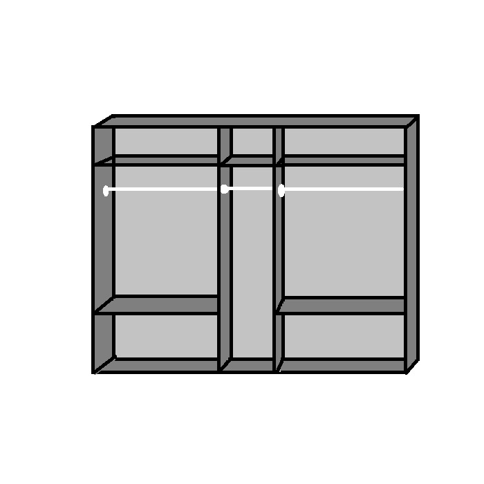 Cairo 5 Door Mirrored Wardrobe | Oak Finish | Elegant Storage | Furco