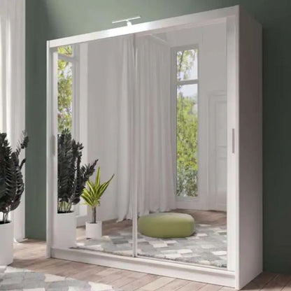Avant White 2 Door Sliding Wardrobe | Available in 203cm & More | Sleek Functionality | Furco