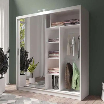 Avant White 2 Door Sliding Wardrobe | Available in 203cm & More | Sleek Functionality | Furco