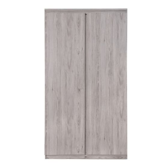 Jadiel Wooden Wardrobe In Grey Oak With 2 Doors