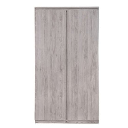 Jadiel Wooden Wardrobe In Grey Oak With 2 Doors