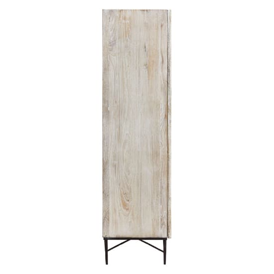 Karot Wooden Wardrobe With 2 Doors In Light Grey