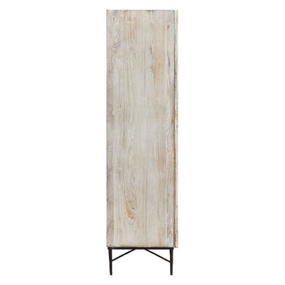 Karot Wooden Wardrobe With 2 Doors In Light Grey