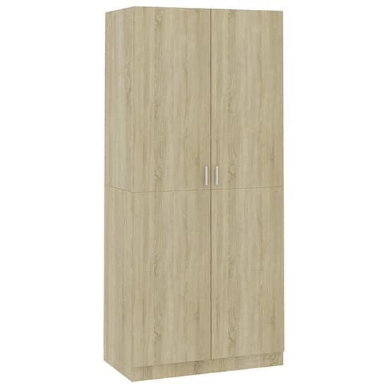 Kaylor Wooden Wardrobe With 2 Doors In Sonoma Oak