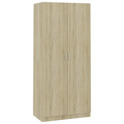 Kaylor Wooden Wardrobe With 2 Doors In Sonoma Oak