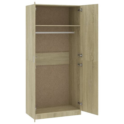 Kaylor Wooden Wardrobe With 2 Doors In Sonoma Oak