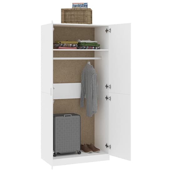 Kaylor Wooden Wardrobe With 2 Doors In White