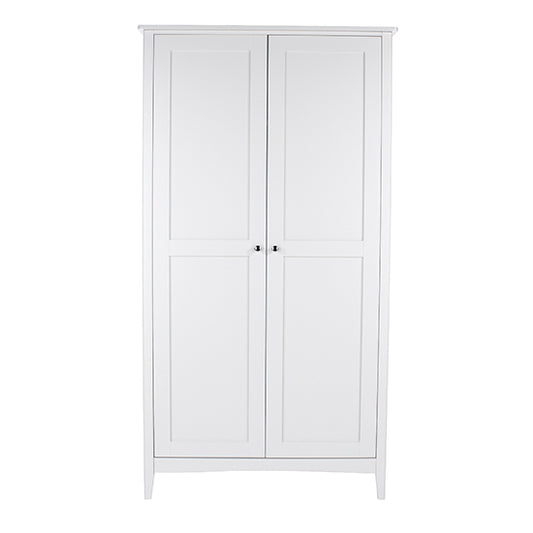 Kamuy Wooden 2 Doors Wardrobe In White