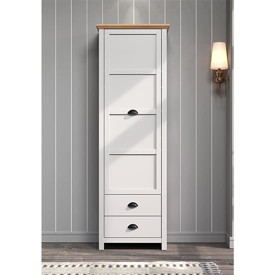 Lajos Wooden Hallway Wardrobe In Light Grey And Artisan Oak