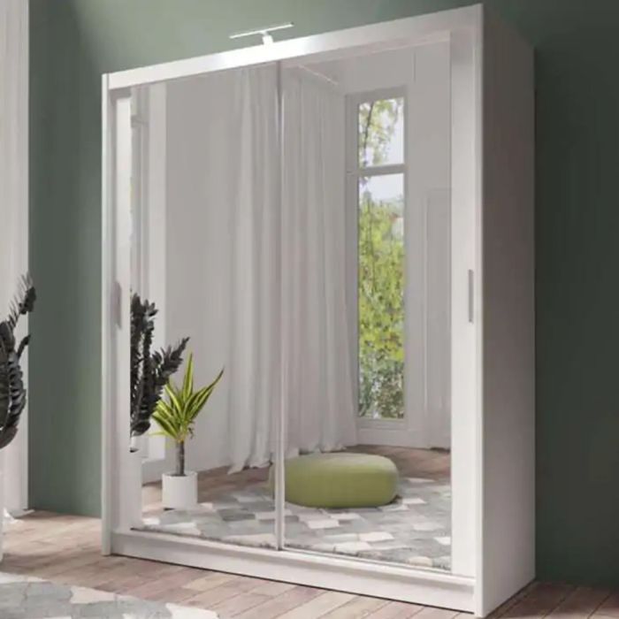 Avant Sliding 2 Door Wardrobe - 180cm and Other Sizes - White