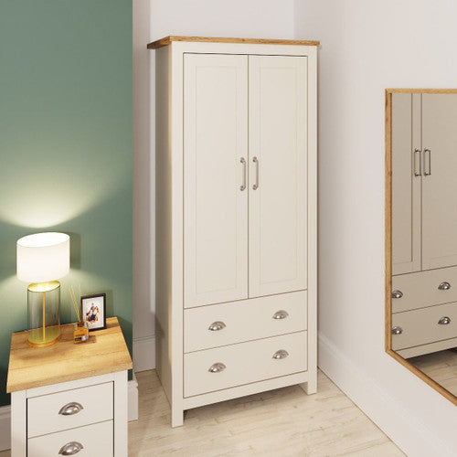 Lisbon Cream 2 Door 2 Drawer Wardrobe