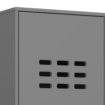 Luna Wooden Wardrobe With 1 Door In Folkestone Grey