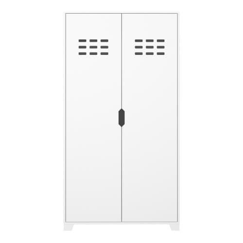 Luna Wooden Wardrobe With 2 Doors In Pure White