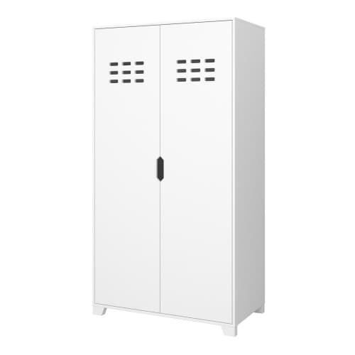 Luna Wooden Wardrobe With 2 Doors In Pure White