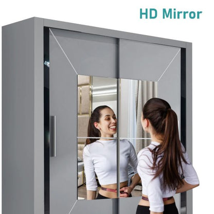 FURCO | Massapequa 2 Door Sliding Wardrobe | Elegant Grey | Versatile & Contemporary Style