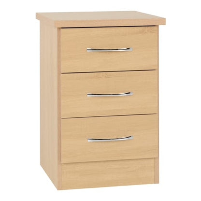 Mack Bedroom Set With 3 Doors Wardrobe In Sonoma Oak Effect