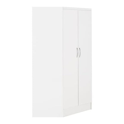 Mack Corner High Gloss Wardrobe With 2 Doors In White