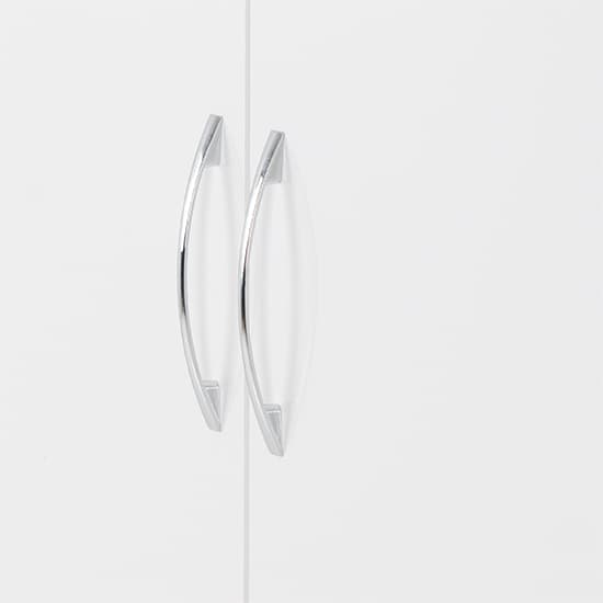 Mack Corner High Gloss Wardrobe With 2 Doors In White