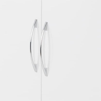 Mack Corner High Gloss Wardrobe With 2 Doors In White