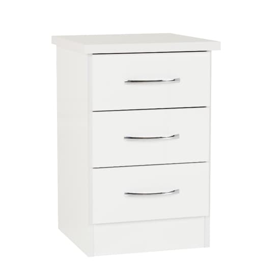 Mack Gloss Bedroom Set With 2 Doors Wardrobe In White