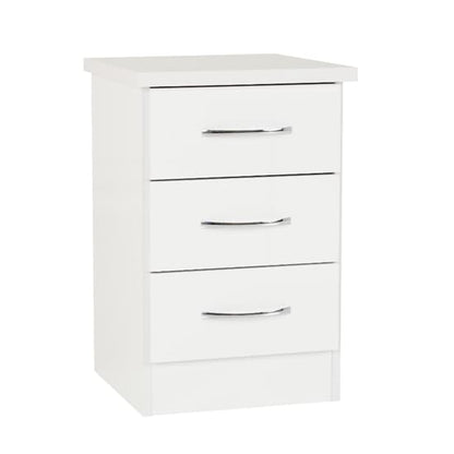 Mack Gloss Bedroom Set With 2 Doors Wardrobe In White