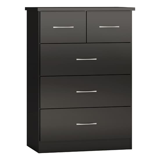 Mack Gloss Bedroom Set With 2 Doors Wardrobe In Black