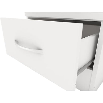 Mack High Gloss Wardrobe With 1 Door 1 Drawer In White