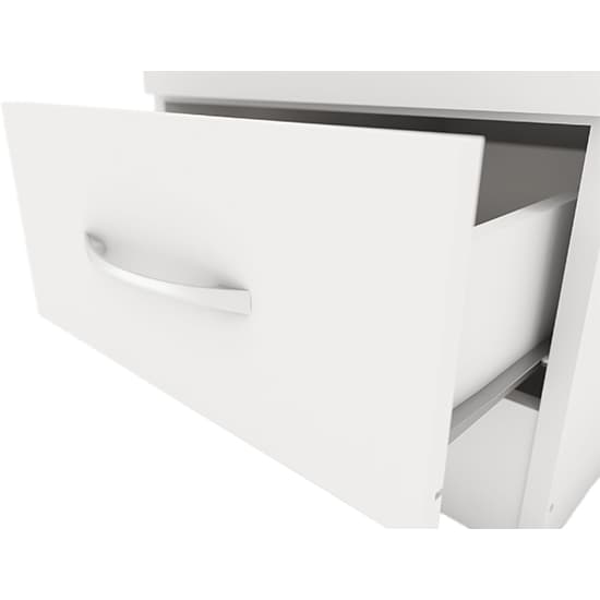 Mack High Gloss Wardrobe With 1 Door 1 Drawer In White