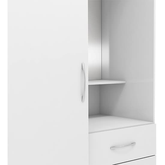 Mack High Gloss Vanity Wardrobe With 1 Door In White