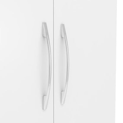 Mack High Gloss Wardrobe With 2 Doors And Open Shelf In White