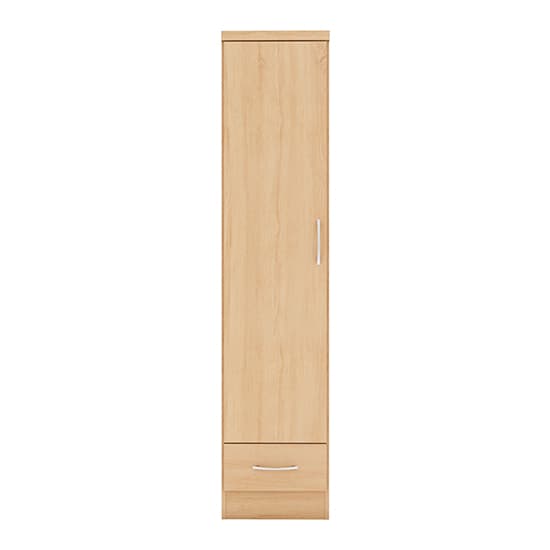 Mack Wooden Wardrobe With 1 Door 1 Drawer In Sonoma Oak