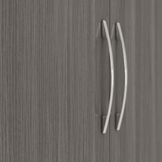 Mack Wooden Wardrobe With 2 Doors 1 Drawer In Black Wood Grain