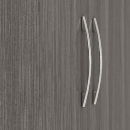 Mack Wooden Wardrobe With 2 Doors 1 Drawer In Black Wood Grain