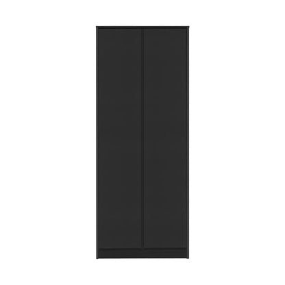 Mcgowan Wooden Wardrobe With 2 Doors In Black