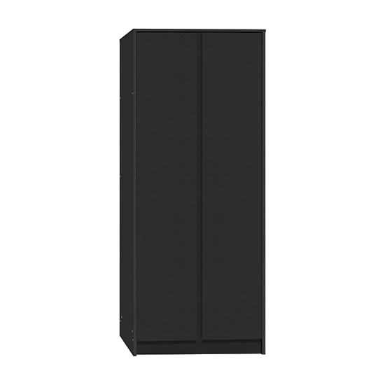 Mcgowan Wooden Wardrobe With 2 Doors In Black