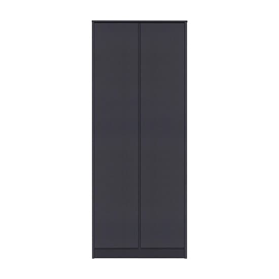 Mcgowan Wooden Wardrobe With 2 Doors In Grey