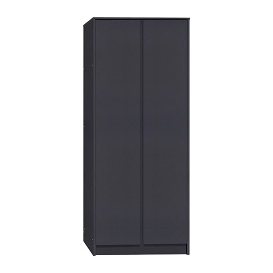 Mcgowan Wooden Wardrobe With 2 Doors In Grey