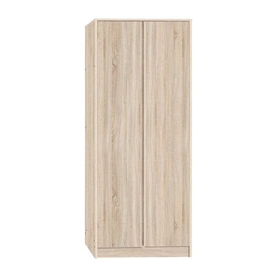 Mcgowan Wooden Wardrobe With 2 Doors In Sonoma Oak Effect