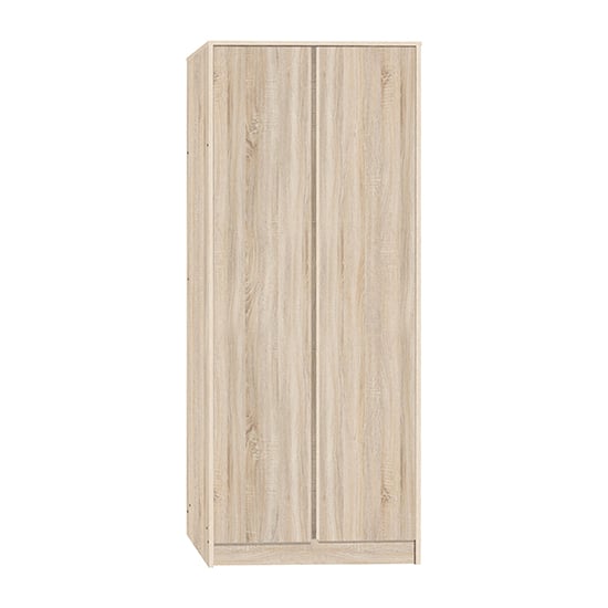 Mcgowan Wooden Wardrobe With 2 Doors In Sonoma Oak Effect